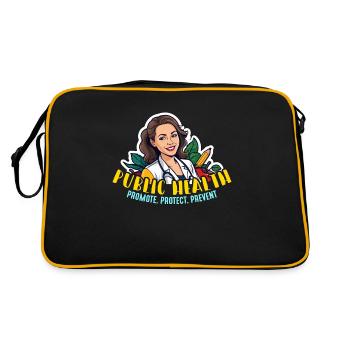 Éducateur en santé publique Promouvoir la conseillère - Sac Retro - noir/or - Dos