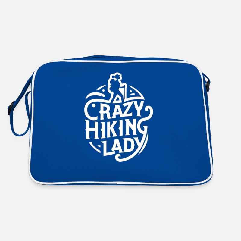 Verrückte Wanderfrau Retro Tasche