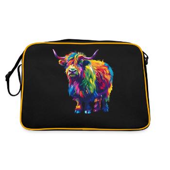 Yak Rainbow Colorful Blaze Yak - Retro Bag - black/gold - Back