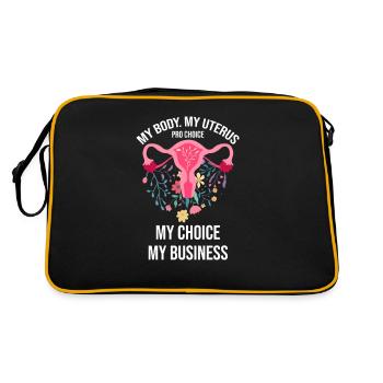 Mon corps, mon utérus, mon choix, mon - Sac Retro - noir/or - Dos