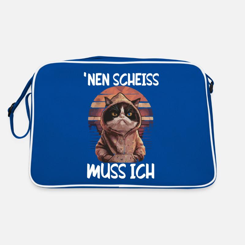 Drôle de chat qui dit : Je m’en fous Sac Retro