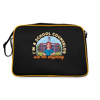 Je suis un conseiller scolaire Demandez-moi n’importe quoi Conseil - Sac Retro - noir/or - Dos