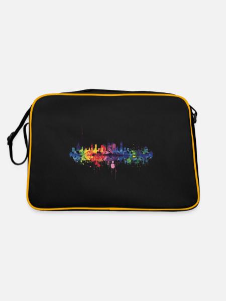 Oelde - Sac Retro - noir/or - Dos