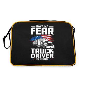 Le chauffeur de camion est ici Drapeau des États-Unis - Sac Retro - noir/or - Dos