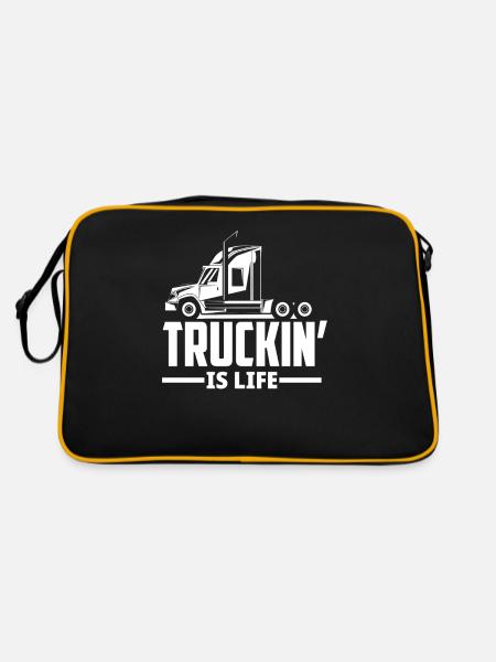 Chauffeur de camion Life Truck - Sac Retro - noir/or - Dos