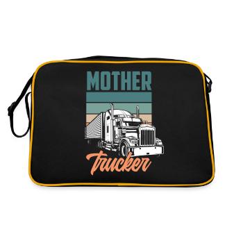 Rétro chauffeur de camion jeu de mots cadeau - Sac Retro - noir/or - Dos