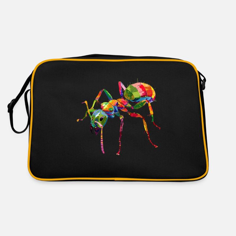 Bunte Ameise Pop Art Stil Retro Tasche