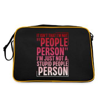 Not a "People Person," Just Not a Stupid Person 2 - Retro Bag - black/gold - Back