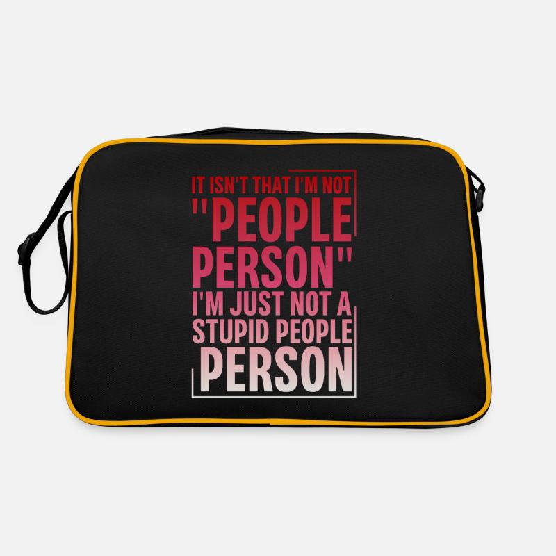 Pas une « personne sociable », juste pas une personne stupide 2 Sac Retro