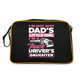 Chauffeur de camion Fille Fille Fierté - Sac Retro - noir/or - Dos