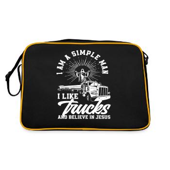 Homme simple chauffeur de camion Jésus - Sac Retro - noir/or - Dos