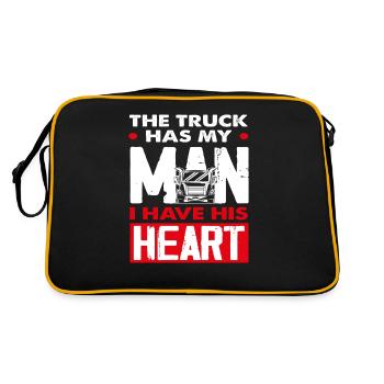 Chauffeur de camion Cœur Homme Amoureux - Sac Retro - noir/or - Dos
