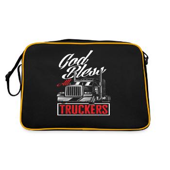 Que Dieu bénisse les camionneurs - Sac Retro - noir/or - Dos