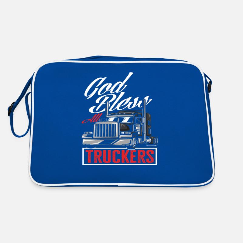 God bless truck drivers Retro Bag