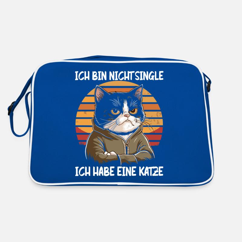 Ich bin nicht Single Ich habe eine Katze Retro Tasche