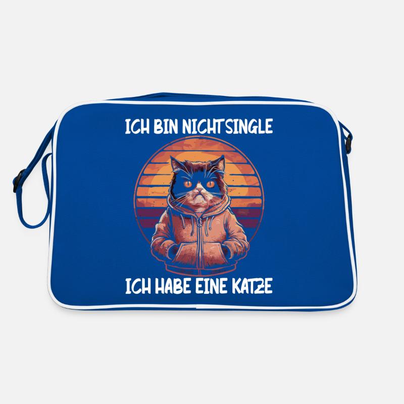 Ich bin nicht Single Ich habe eine Katze Retro Tasche