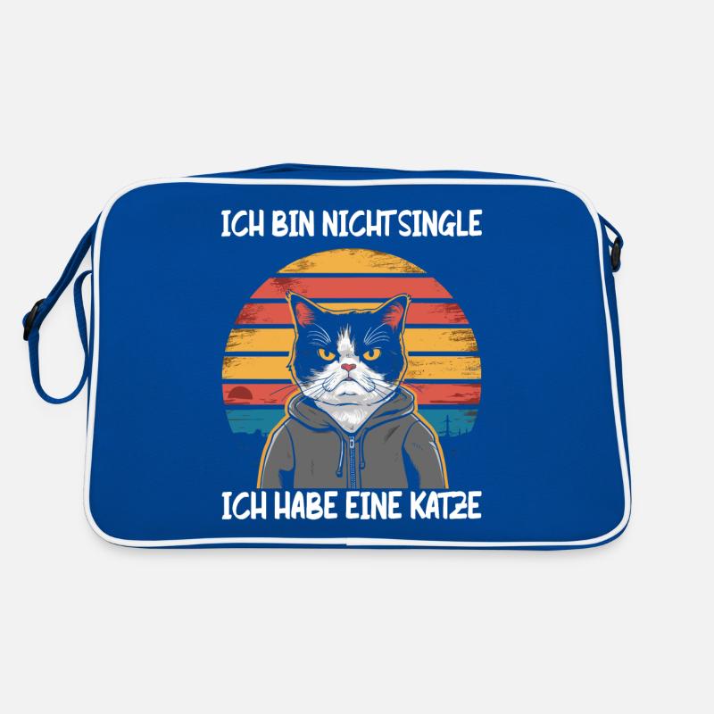 Ich bin nicht Single Ich habe eine Katze Retro Tasche