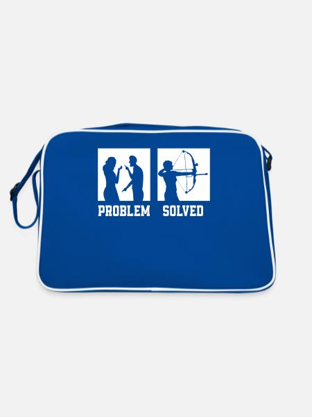 Hobby Arc Sports Tir à l’arc amusant - Sac Retro - bleu/blanc - Dos