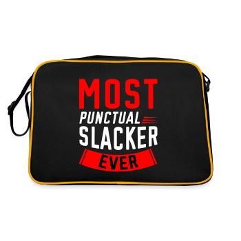 Most Punctual Slacker Ever 2 - Retro Bag - black/gold - Back