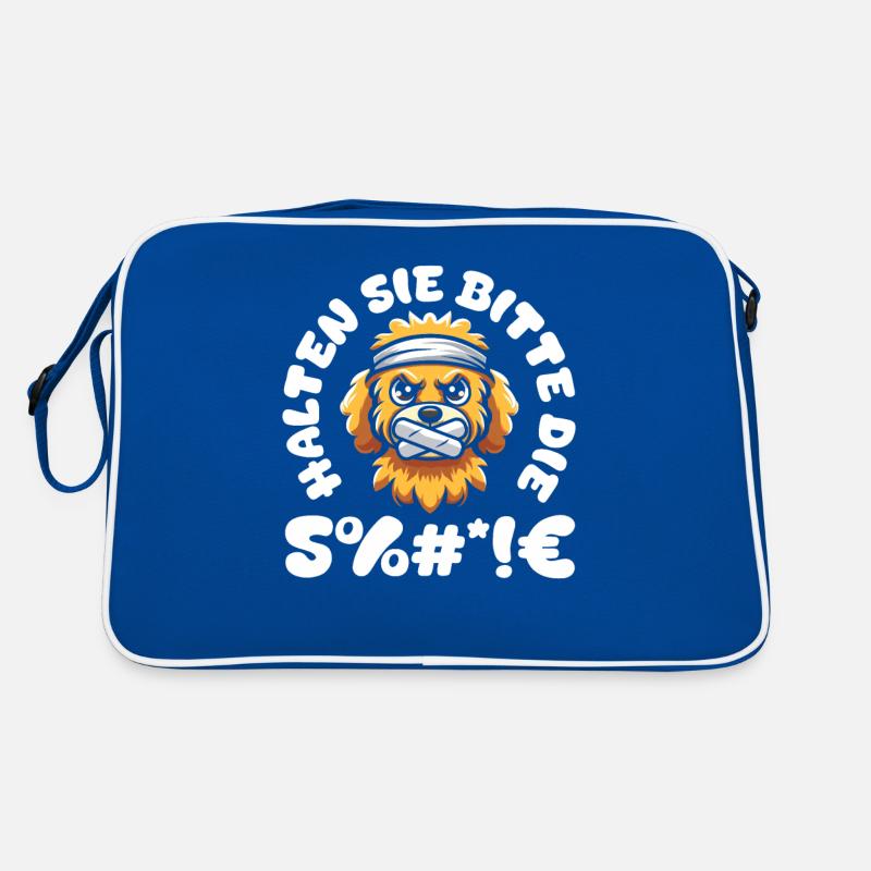 Golden Doodle Halten Sie Bitte Die Fresse Retro Tasche