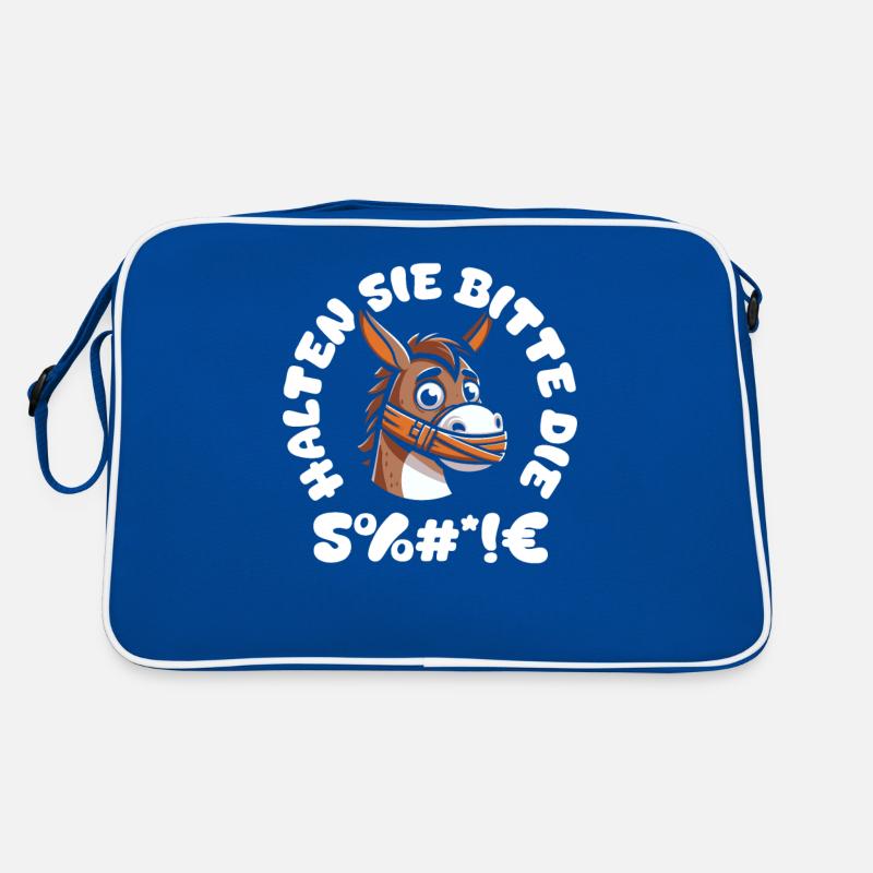 mule donkey please keep your mouth shut Retro Bag