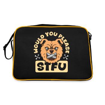 Chow Chow Stfu Would You Please Shut Up - Retro Bag - black/gold - Back