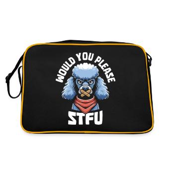Poodle Stfu Would You Please Shut Up - Retro Bag - black/gold - Back