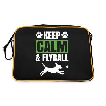 Flyball Canine Sport Agility Parcour Dog - Retro Tasche - Schwarz/Gold - Hinten