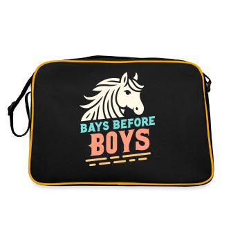Buchten vor Jungen - Retro Tasche - Schwarz/Gold - Hinten