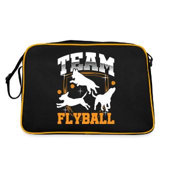 Flyball Canine Sport Agility Parcour Dog - Retro Tasche - Schwarz/Gold - Hinten