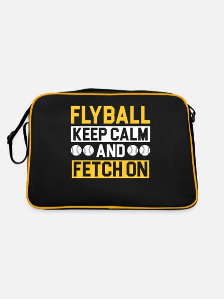 Flyball Canine Sport Agility Parcour Dog - Retro Bag - black/gold - Back