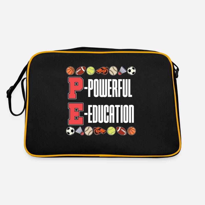 P.E Instructor Powerful Education Personal Trainer Retro Tasche