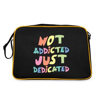 Not Addicted Just Dedicated - Retro Bag - black/gold - Back