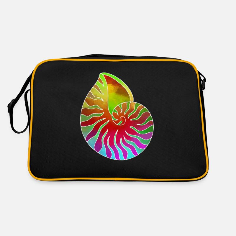 Coquillage violet vert rouge Sac Retro