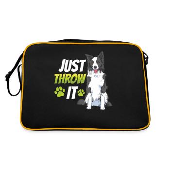 Flyball Canine Sport Agility Parcour Dog - Retro Tasche - Schwarz/Gold - Hinten