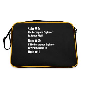 Aerospace engineers do not allow themselves to be - Retro Bag - black/gold - Back