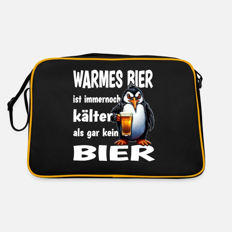 Warmes Bier Ist Immernoch Kälter Als Gar Kein Bier Retro Tasche