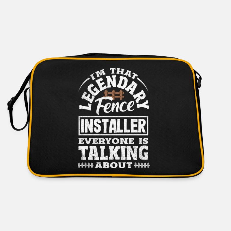 Funny Fence Builder Fence Installer Retro Bag