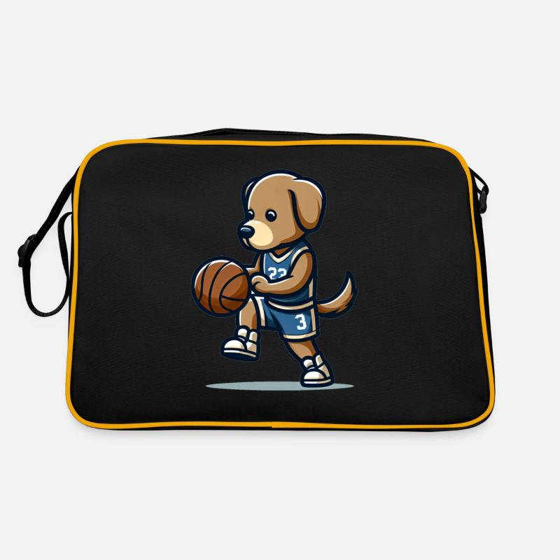 Chien de basketteur mignon Sac Retro