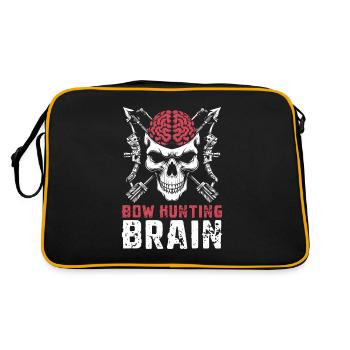 Bow Hunting Bow Hunter Skull Bow Hunting Brain - Retro Bag - black/gold - Back