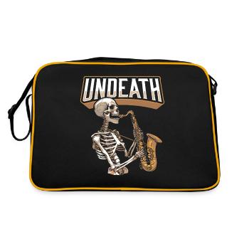 Saxophone Saxophone Skeleton Undeath - Retro Bag - black/gold - Back