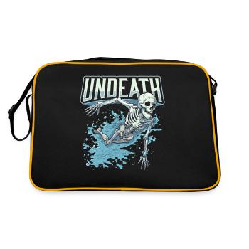 Swimming Swimmer Skeleton Undeath - Retro Bag - black/gold - Back