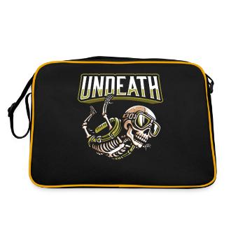 Parachutist Skydiving Skeleton - Retro Bag - black/gold - Back