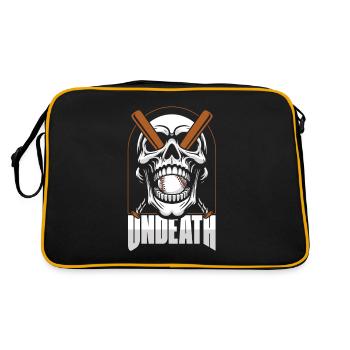 Baseball Skull Undeath - Retro Bag - black/gold - Back