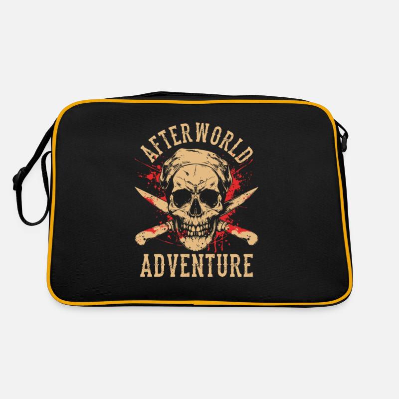 Fleischer Metzger Schlachter Schädel Retro Tasche
