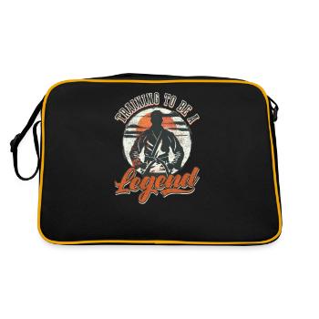 L’entraînement au Jiu Jitsu pour devenir une légende - Sac Retro - noir/or - Dos