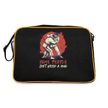 Jiu Jitsu Certaines personnes ont juste besoin d’un câlin - Sac Retro - noir/or - Dos