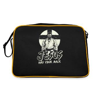 Jiu Jitsu Jésus vous soutient - Sac Retro - noir/or - Dos