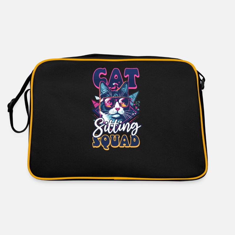 Cat Sitter Cat Sitting Squad Retro Bag