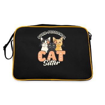 Cat Sitter Purr-Fessional Cat Sitter - Retro Bag - black/gold - Back